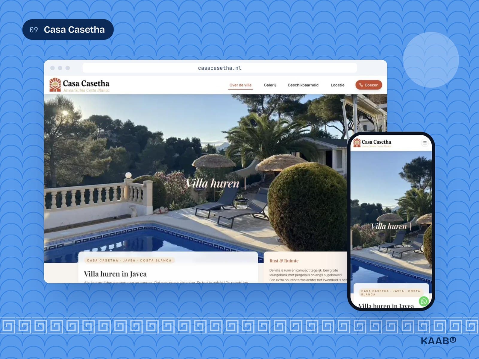 De homepage van Casa Casetha