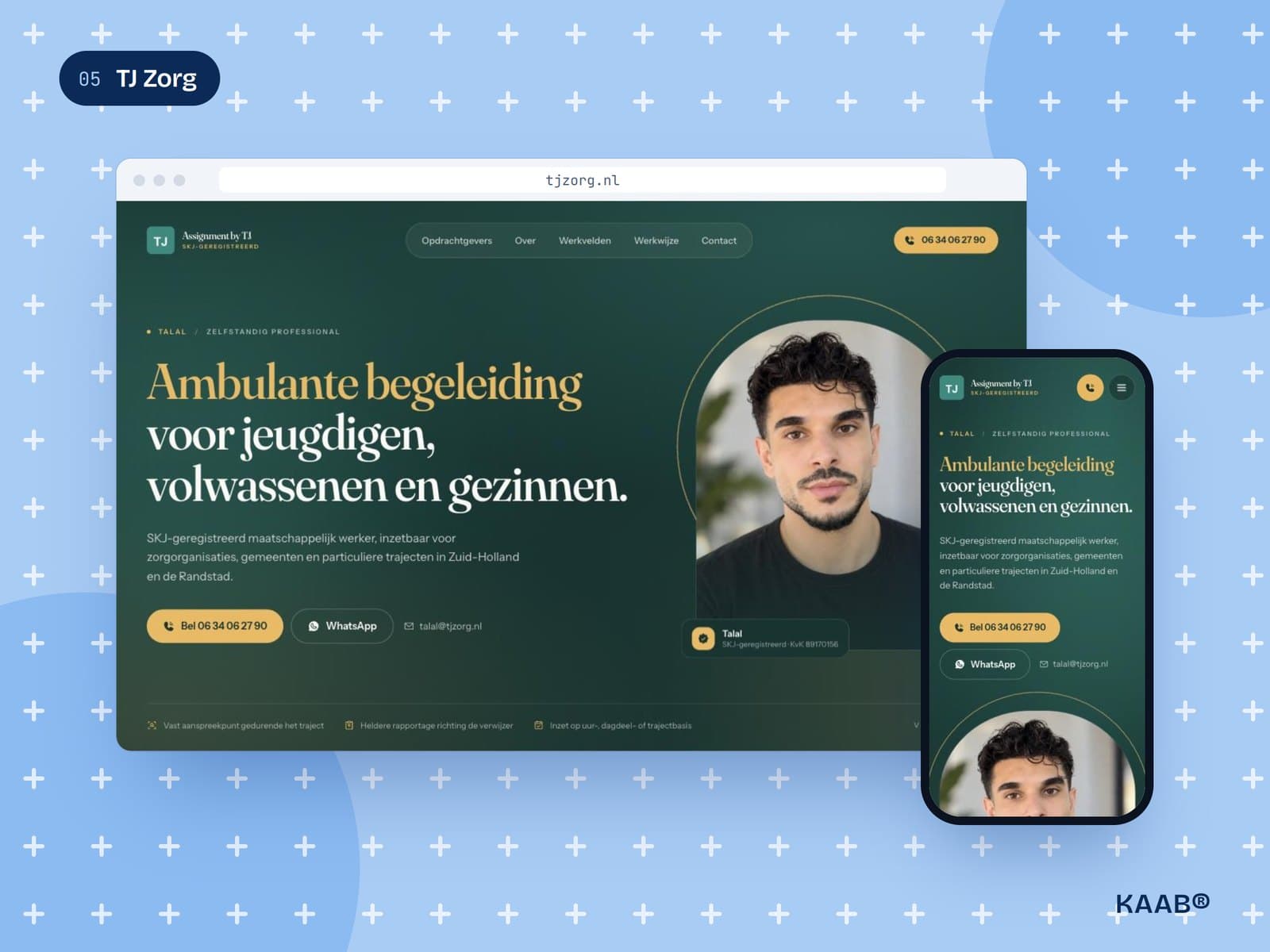 De website van TJ Zorg